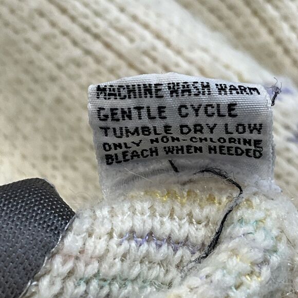 JP Collection Plus 26 / 28 Vtg Cottage Core Winter Sweater Cream Snowflakes - Picture 9 of 9